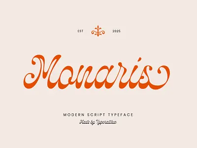 Monaris | Modern Script Typeface brand identity branding branding font calligraphy design font food free font graphic design logo logotype modern type design typography