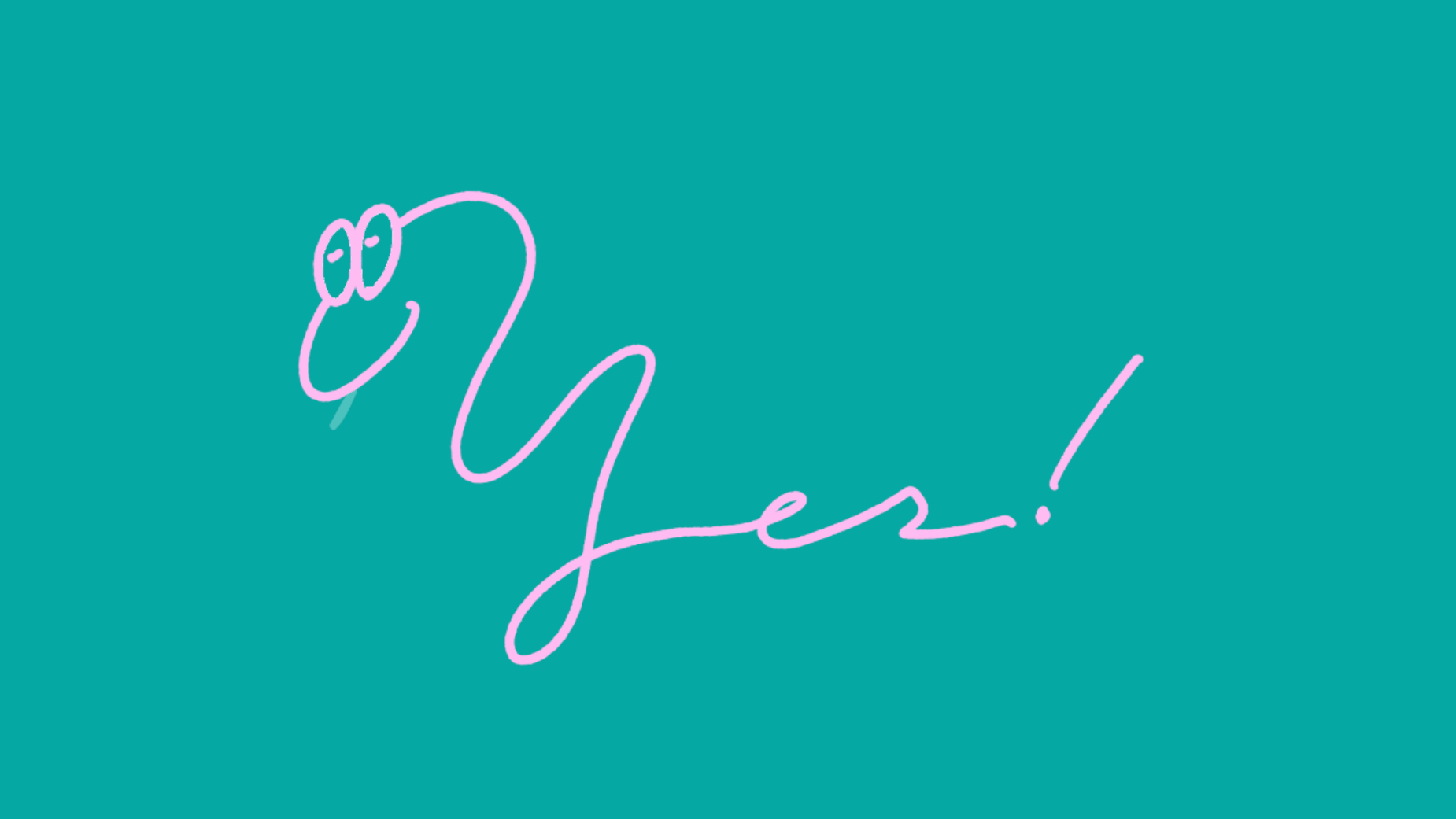 Yes! animation design graphic graphic design illustration procreate typography