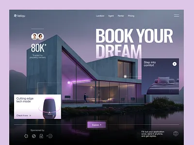 Website for a Real Estate Platform ✦ Veliqu design interface product service startup ui ux web website