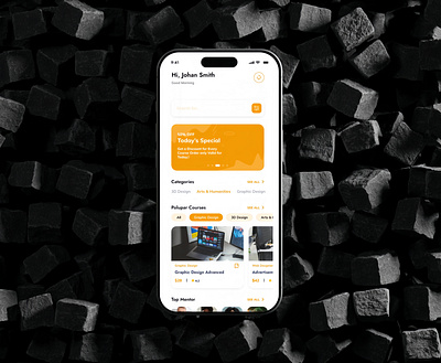 E-Learning App UI/UX Design — Clean Dashboard | Apptechies app uiux clean ui design course app design e learning app education ui fingerprint authentication learning platform design mobile interface modern mobile ui onboarding app ui onboarding flow secure login ui student app