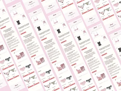 Main page of the lingerie boutique app branding design graphic design illustration logo typography ui ux vector