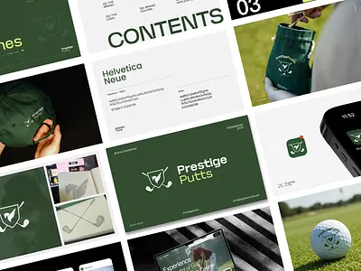 PrestigePutts - Brand Identity & Golf branding graphic design logo ui