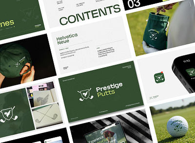 PrestigePutts - Brand Identity & Golf branding graphic design logo ui
