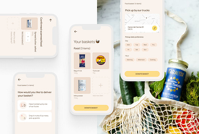 Don8 - Food Donations donation food ui ux waste