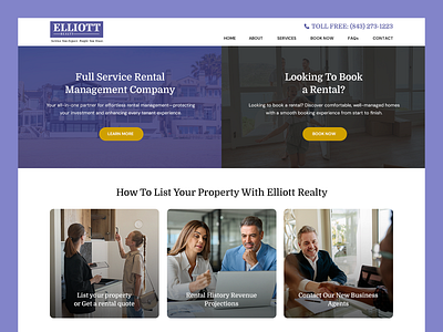 Elliott Realty (V2) // Web Design business management property real estate rental revenue vacation rental web design