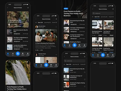 Mobile Blogs & Articles - Lookscout Design System android application clean design ios layout lookscout mobile responsive ui user interface ux