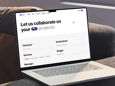 Contact Page - Designer Portfolio Website🎨 animation app design branding clean contact contact page design design design agency designer portfolio illustration minimal ui ui ux design ui ux designer ux ux design website design