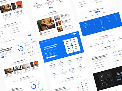 SaaS Landing Pages - Lookscout Design System clean design landing page layout saas ui user interface ux webpage website
