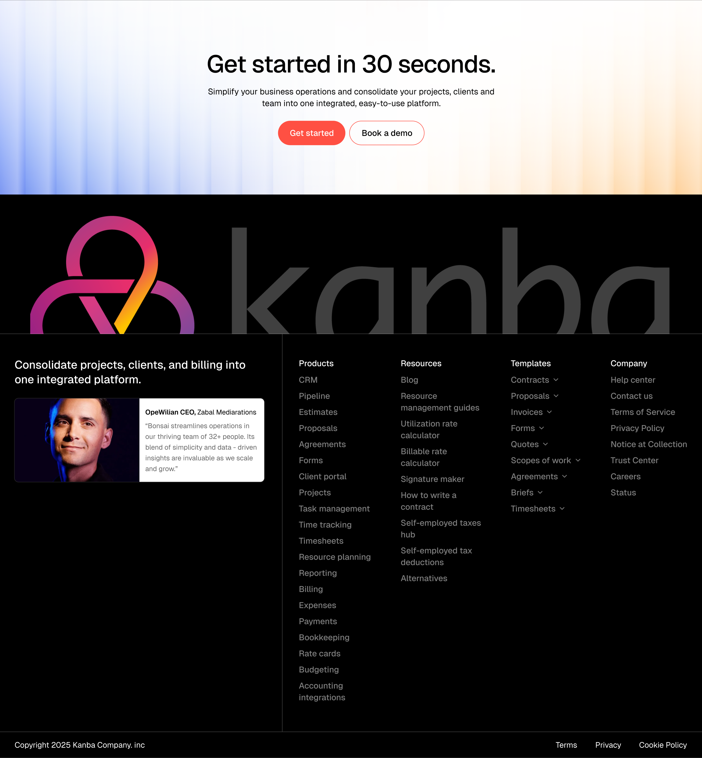 Example of Landing Page UI/UX Design