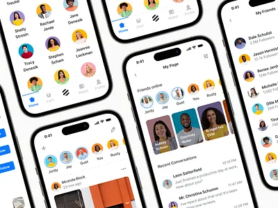 Social Mobile Application - Lookscout Design System android clean design ios layout mobile responsive ui user interface ux