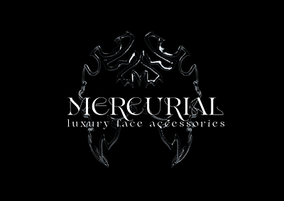 Mercurial - luxury face accessories 3d branding graphic design
