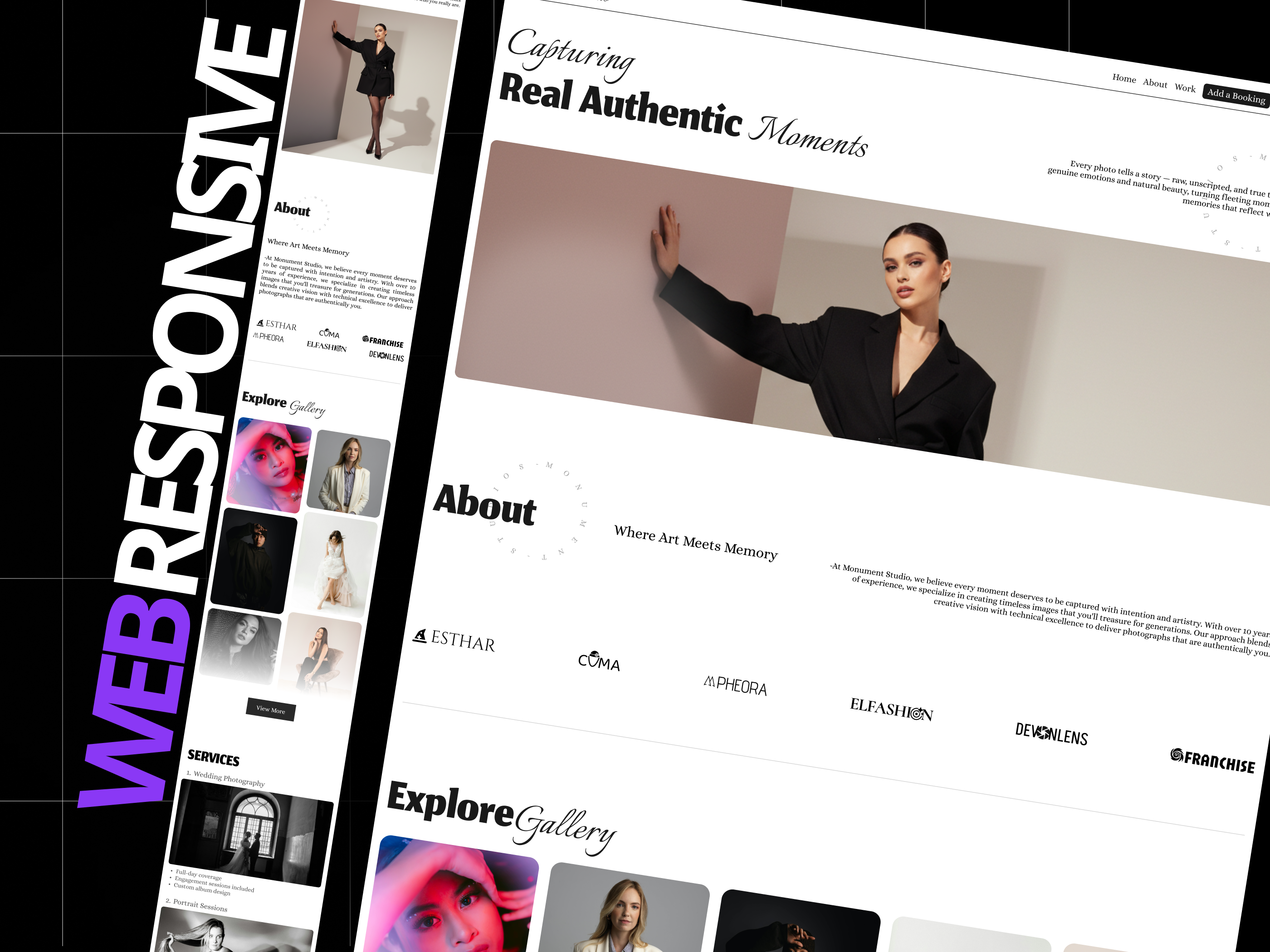 Monument Studios Landing Page - Web Responsive figma prototyping responsive ui web design