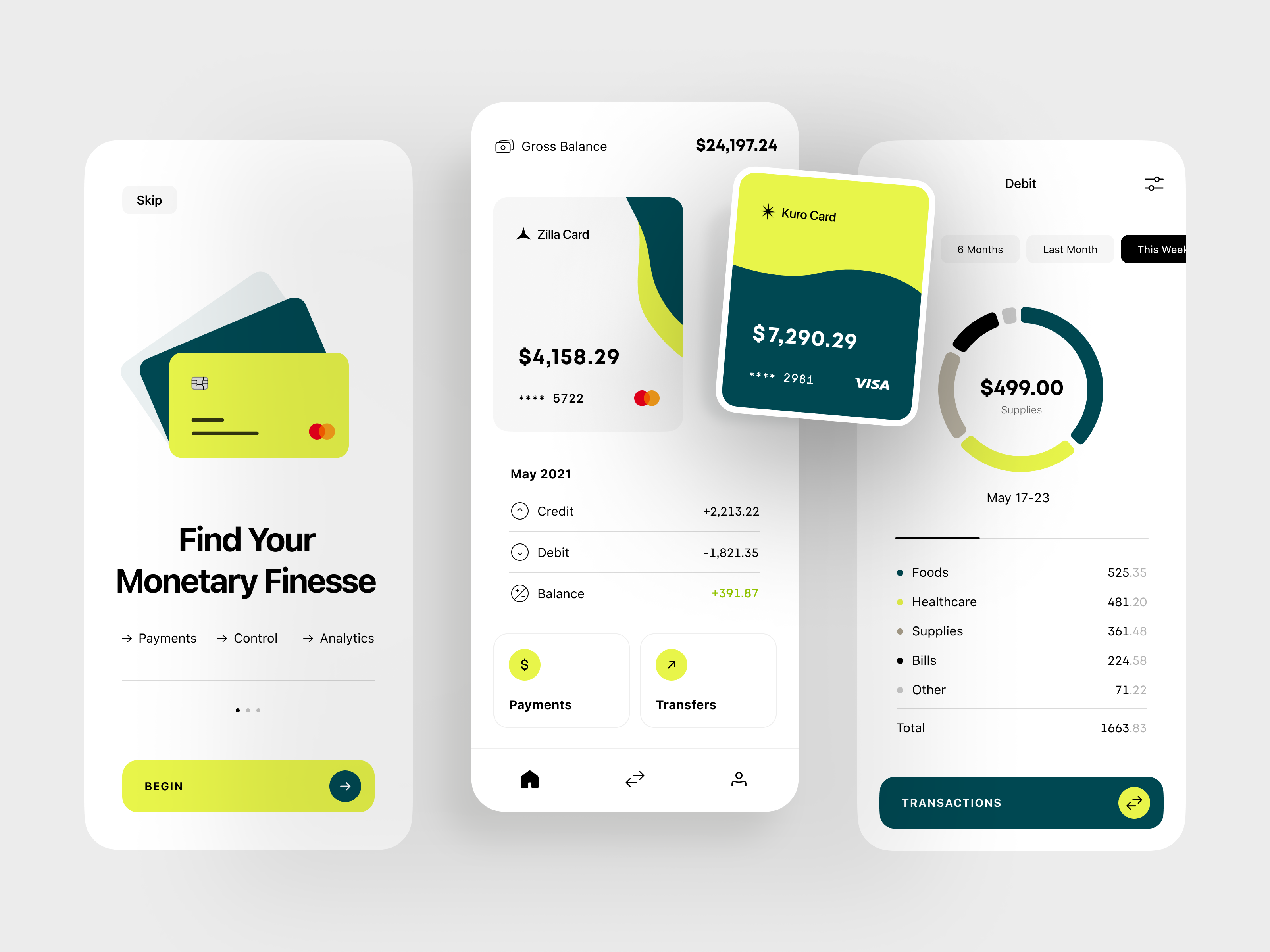 Example of Banking App Design Concept