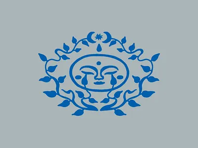 Moon’s Lap branding classic design illustration leaves logo moon mystic nature plants universe vector woman
