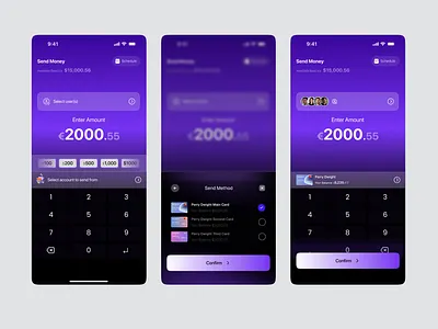 Send Money design financial fintech money transfer pay payment ui ui design uidesign uiux design