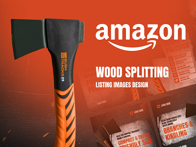 Wood Splitting axes Amazon listing images design amazon banner amazon designer amazon graphic designer amazon listing axe axes listing graphic design graphic designer listing design listing designer orange slitting axes wood wood slitting axes wood splitting