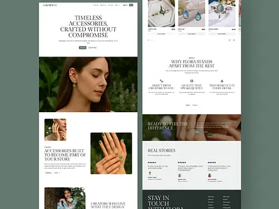 Flora Elegant Website accesories elegant figma minimal web design