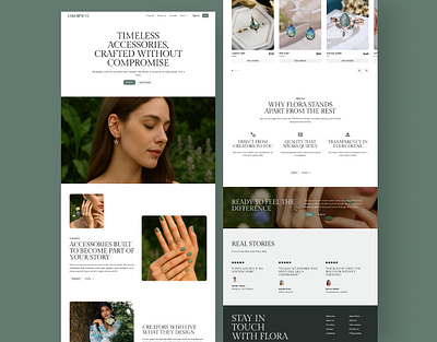 Flora Elegant Website accesories elegant figma minimal web design