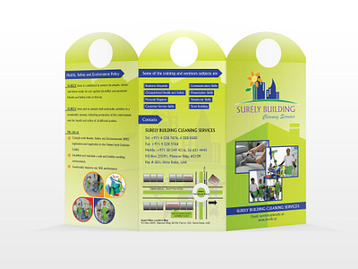 Surely Building Cleaning Services Flyer 2d artwork branding design flyer graphic design illustration logo publish ui vector