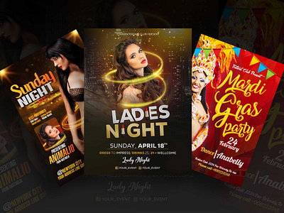 Girl Night Club Event Party Poster Flyer Design branding car advertisement discount post event party event post graphic design marketing agency social banner motion graphics night club party flyer print flyer sexy website banner