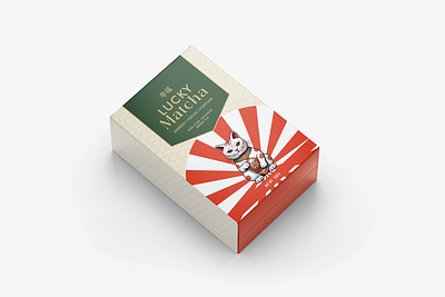 Lucky Matcha – Premium Matcha Packaging​​​​​​​ beverages box box design box packaging design food graphic design japanese drinks matcha packaging packaging design tea tea box ui