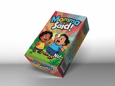Fun & Playful Card Game Packaging momma said NO box design box packaging card game game box game packaging momma said no packaging packaging design