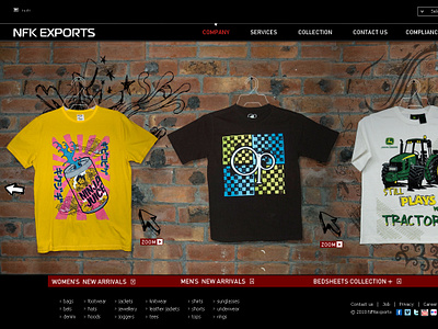 NFK Export Garments Website Design artwork branding cloths design export graphic design logo tshirt ui