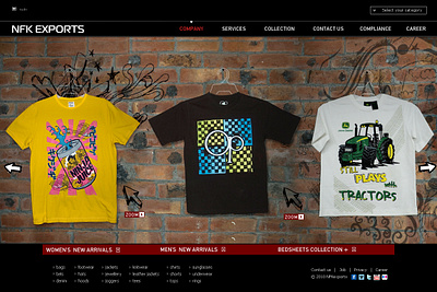 NFK Export Garments Website Design artwork branding cloths design export graphic design logo tshirt ui
