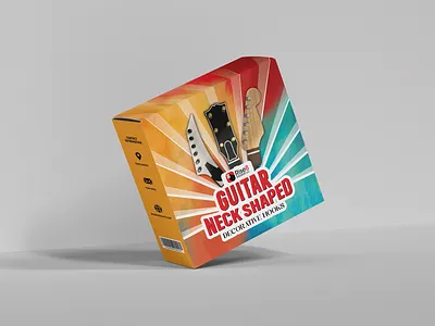 Guitar Neck Shaped Decorative Hooks box design box packaging guitar neck guitar neck hooks harisdesigners packaging design