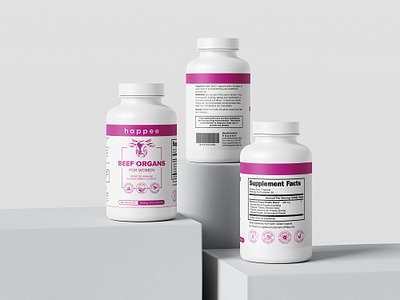 Label Design Beef Organs for Women label label design supplement label