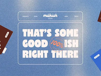 Milkish Landing Page branding design graphic design icon landing page logo vintage web