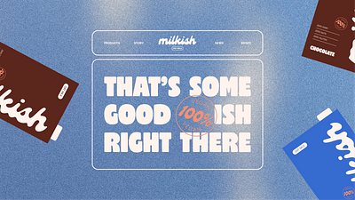 Milkish Landing Page branding design graphic design icon landing page logo vintage web