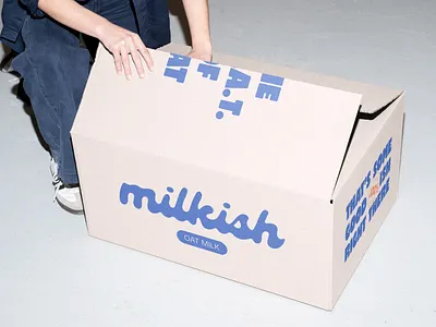 Milkish Box box brand design branding design graphic design icon logo package design packaging vintage