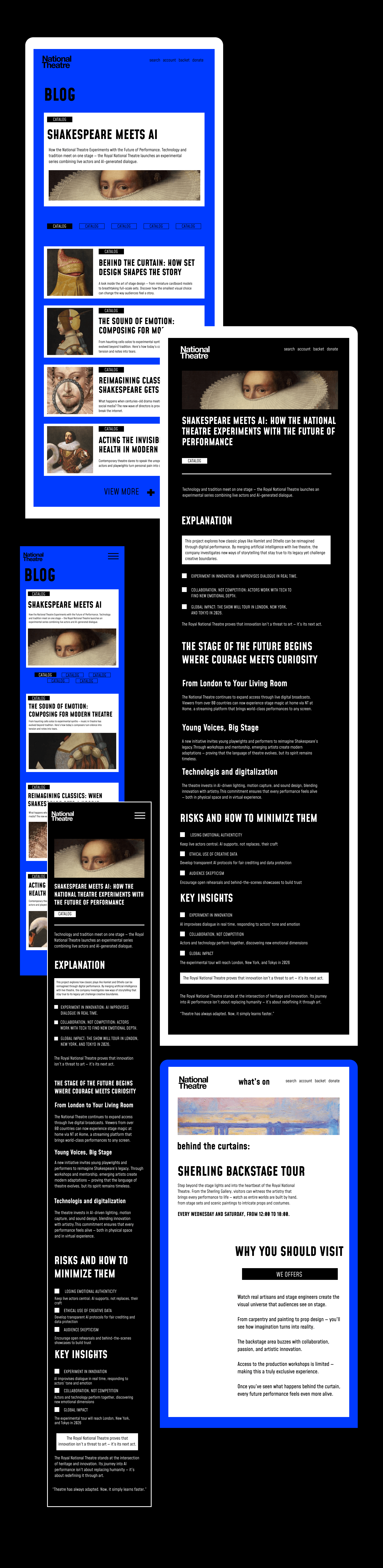 NATIONAL THEATRE - WEBSITE DESIGN branding ui