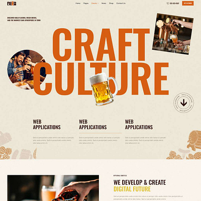 Beer - Pub, Bar, Brewery WordPress Theme blog business design illustration ui web design webdesign wordpress wordpress theme wordpress themes