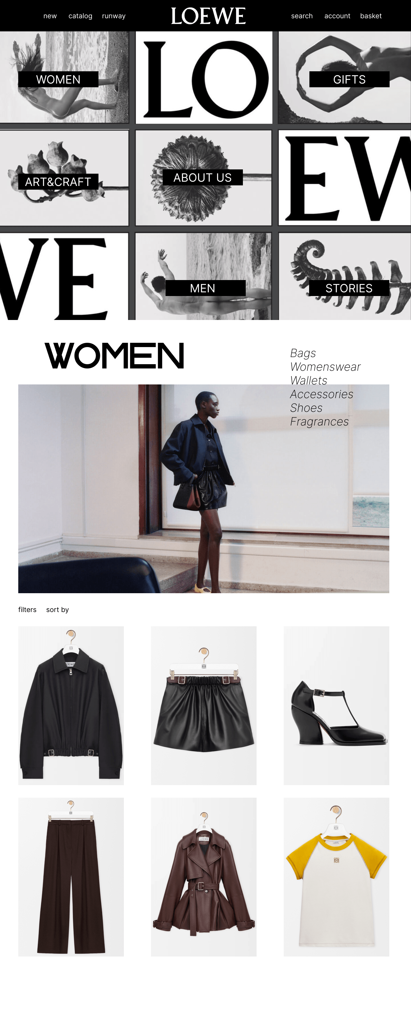 LOEWE WEBSITE & SOCIAL MEDIA DESIGN branding ui