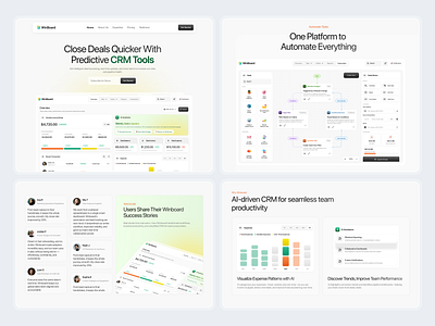 WinBoard CRM - Website ai website b2b charts data driven design landing page management redesign saas saas website startup uiux web web design website