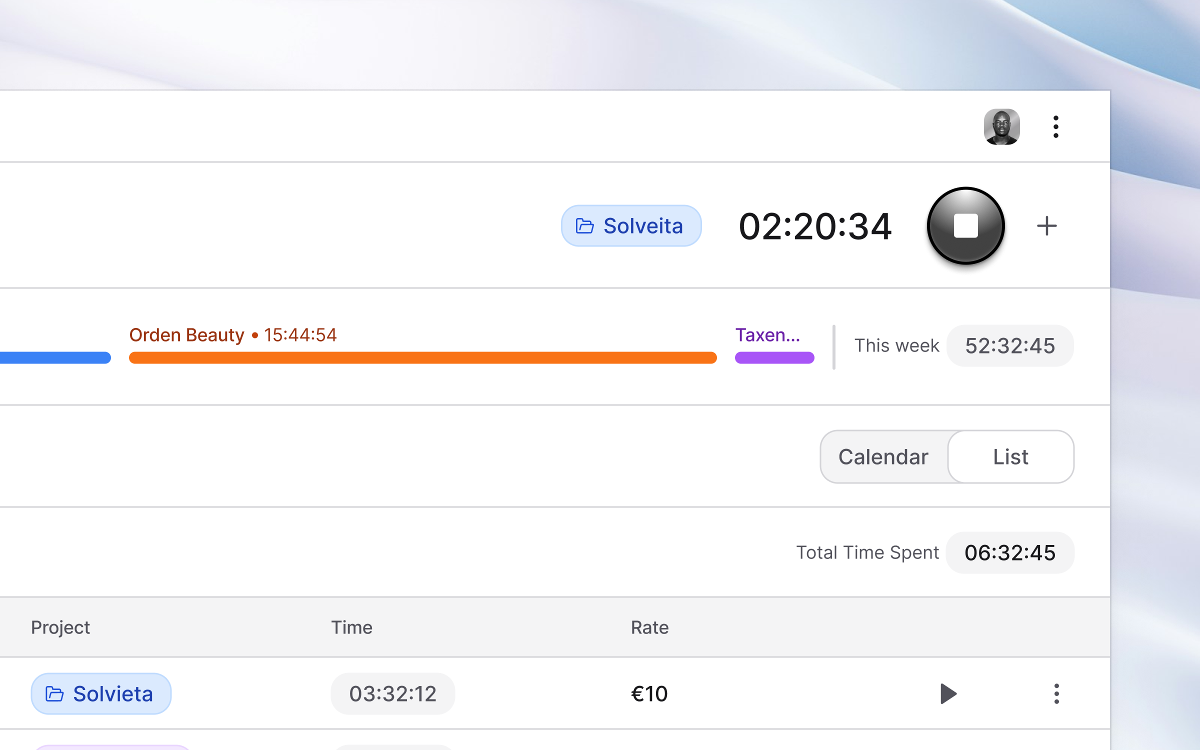 Timer app branding calendar design figma illustration logo product design time tracker timelog timer tracker ui ux