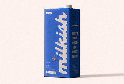 Milkish Carton brand design branding cpg design graphic design icon logo milk milk carton oat milk package design packaging vintage