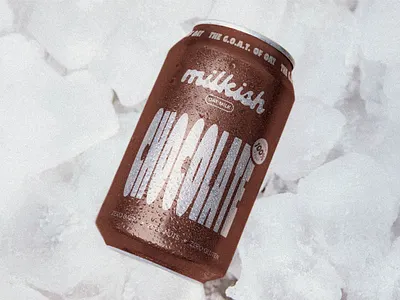 Milkish Chococan brand design branding can can design cpg design drink graphic design icon illustration logo package design packaging vintage