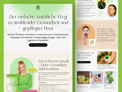 LR Health & Beauty – Wellness Funnel Landing Page agency beauty beauty product design figma figma website funnel design health and beauty landing page minimal salesfunnel trending ui ux design web template website wellness