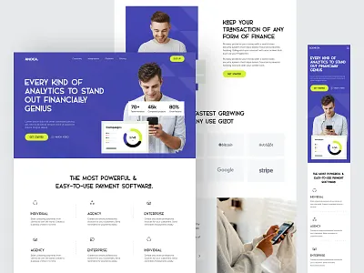 Saas Landing page design homepage landing page saas web website website design
