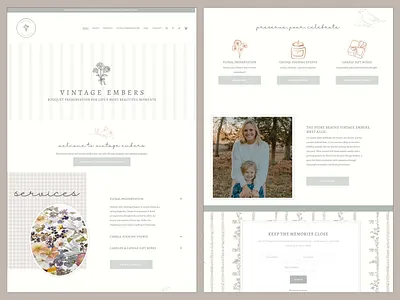 Squarespace Full Design & Development | Vintage Embers design squarespace web design web develop xd