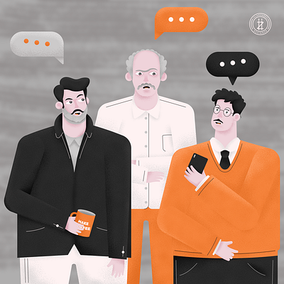 The Modern Meeting chat conversation digital digitalart digitalwork meeting men