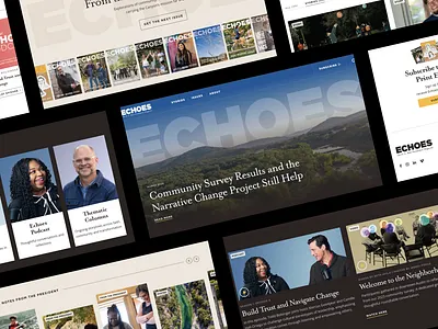 Echoes: The H. E. Butt Foundation’s Online Magazine editorial graphic design nonprofit webdesign