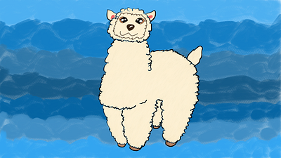 alpacrina alpaca animal animalart animalillustration clipstudiopaint csp digitalart digitalillustration illustration stylized