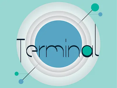 Terminal logo v2 branding graphic design logo vector