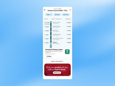 Train Status UI/UX Redesign Concept ads integration mobile app product design train status ui ux