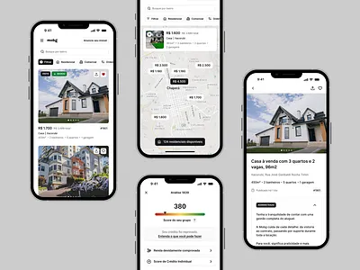 White L landing page real state ui design uidesign website