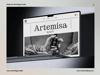Website for Artemisa Beauty beauty corporate design footer hero section landing ui ux website
